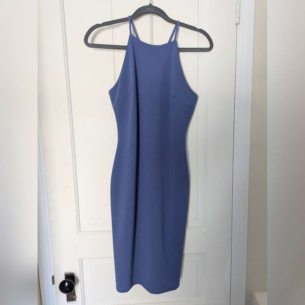 Blue midi dress